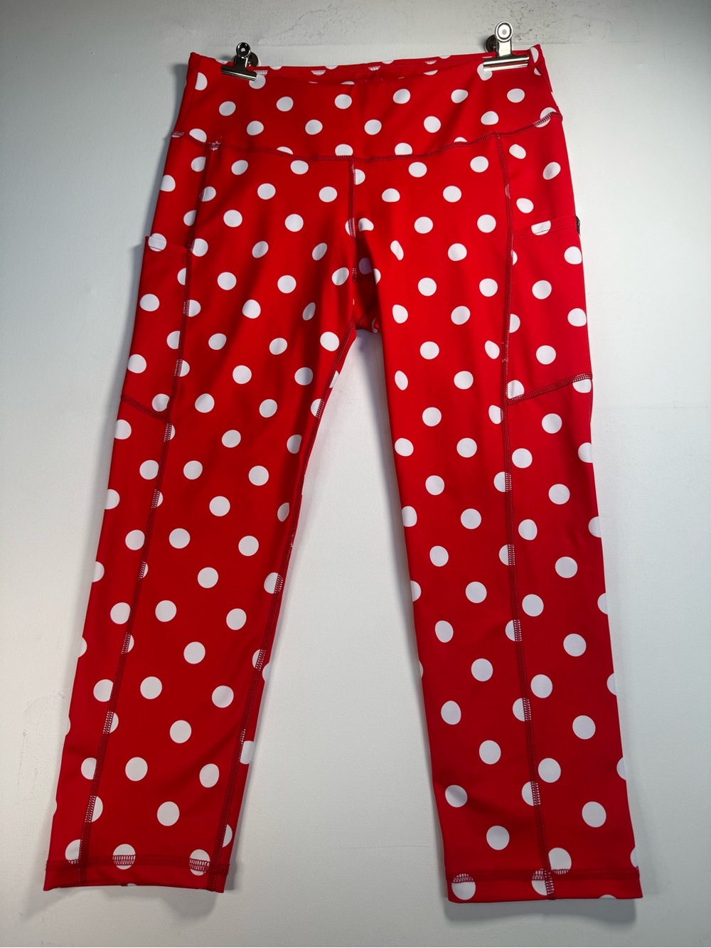 Legging women sparkle Athletic Red Polka Dot Active size L SKU 0174